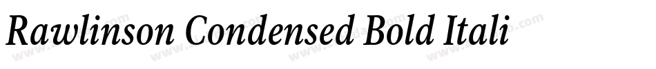 Rawlinson Condensed Bold Italic字体转换